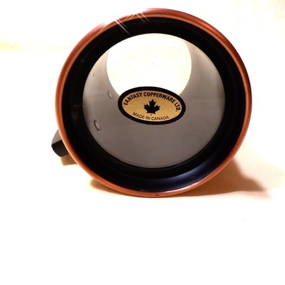 Copper *** MUG *** Canadian Coat of Arms by Fantasy Copperware with Glass Bottom - Picture 2 of 2